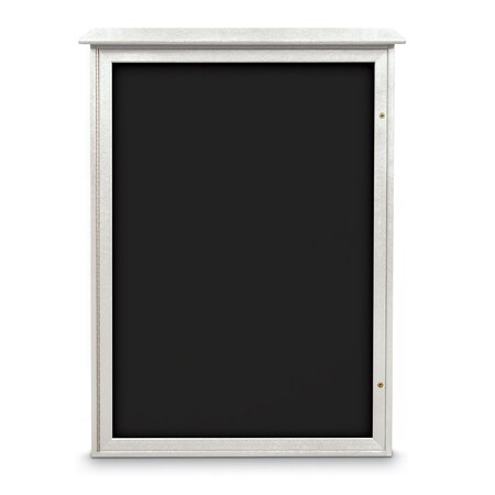 United Visual Products Indoor Enclosed Combo Board, 72"x36", White Frame/Blue & Forbo UVCB7236W-BLUE-FORBO